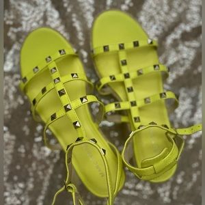 Marc Fisher Neon Yellow Espadrilles